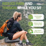 RWUSX Inflatable Stadium Seat Cushion, Portable Self Inflating Outdoor Seat Cushion for Stadium, Airplane, Travel, Camping, Car & Office - Image 2
