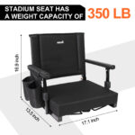 RWUSX Padded Stadium Seats with Back Support and Cushion, Portable Foldable Bleacher Seats with Backs and Cushion for Sports Events Camping Concerts and Festivals - Image 6