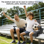 RWUSX Padded Stadium Seats with Back Support and Cushion, Portable Foldable Bleacher Seats with Backs and Cushion for Sports Events Camping Concerts and Festivals - Image 2