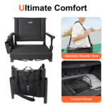 RWUSX Padded Stadium Seats with Back Support and Cushion, Portable Foldable Bleacher Seats with Backs and Cushion for Sports Events Camping Concerts and Festivals - Image 4
